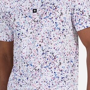 Bad Birdie Paint Splatter Polo - Like new